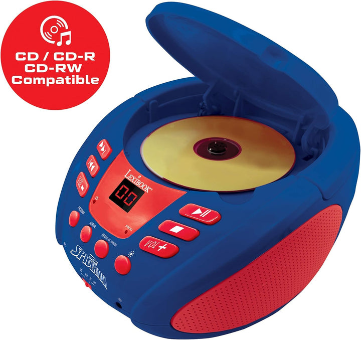 Lexibook- Marvel Spider-Man Bluetooth CD Player for Kids