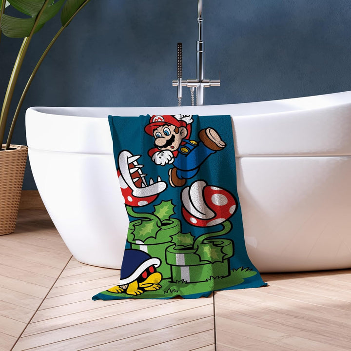 Official Nintendo Super Mario Kids Towel One Size 70cm x 140cm