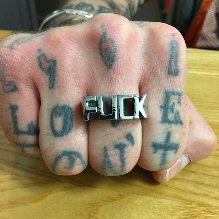 FUCK Stainless Steel Ring-5