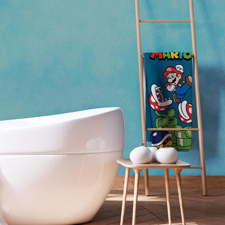 Official Nintendo Super Mario Kids Towel One Size 70cm x 140cm