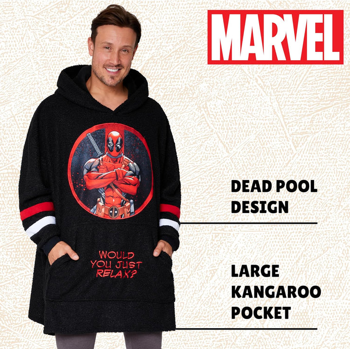 Marvel Blanket Hoodie for Men Deadpool