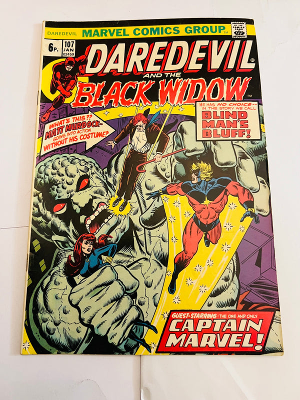 Marvel - Daredevil #107 (1973) Starring Captain Marvel and Moondragon