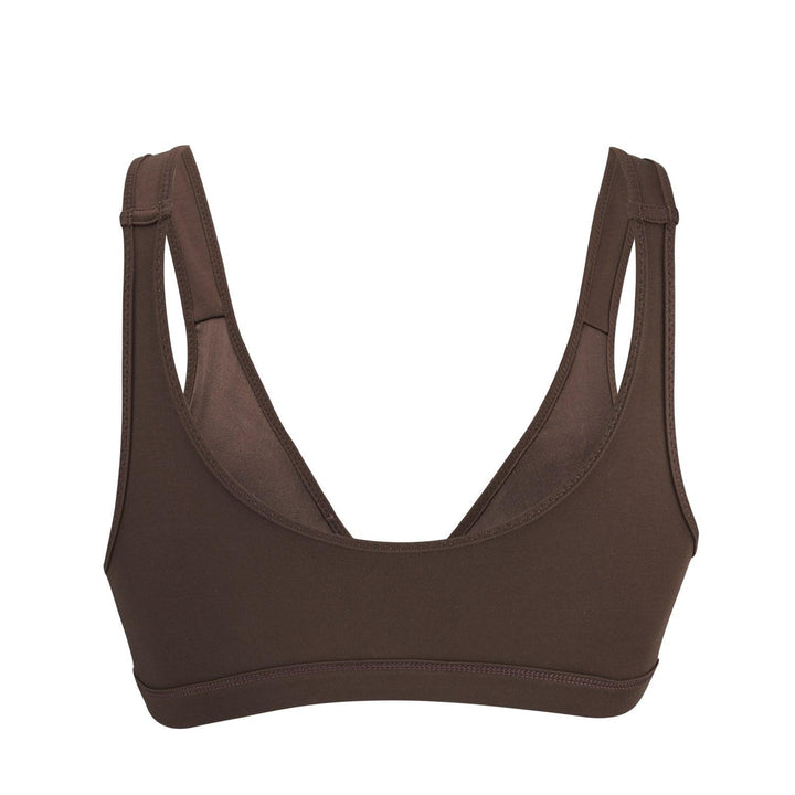 Cocoa - Full Cup Front Closure Silk & Organic Cotton Wireless Bra by Juliemay Lingerie