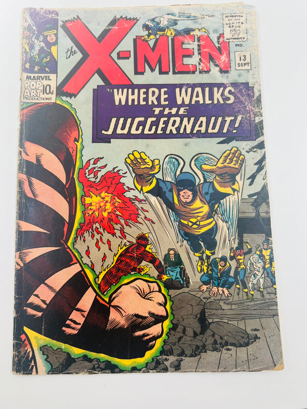 Marvel Comics - The Uncanny X-Men Issue 13 Silver Age Comic Juggernaut & The Human Torch (1965)