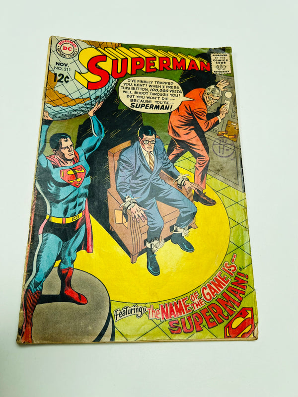 DC - Superman #211 Silver Age Comic (1968) by DC