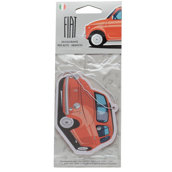 Air Freshener - Orange Scented Retro Red Fiat 500 AIRF121-0