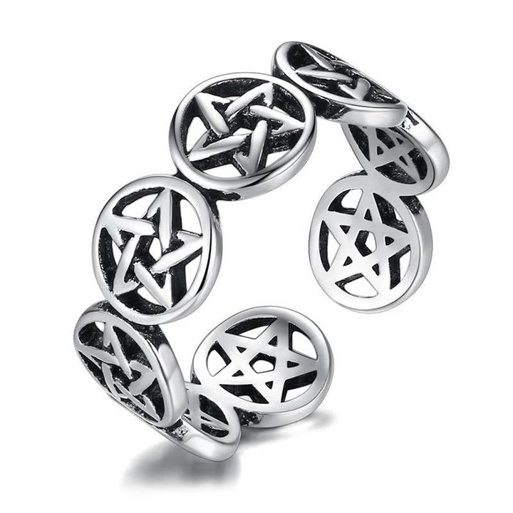 Arianrhod Chained Pentagram Ring by Darkstorm