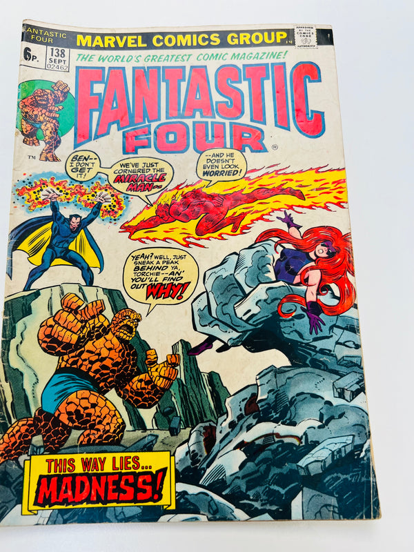 Marvel - Fantastic Four #138 (1973) Miracle Man