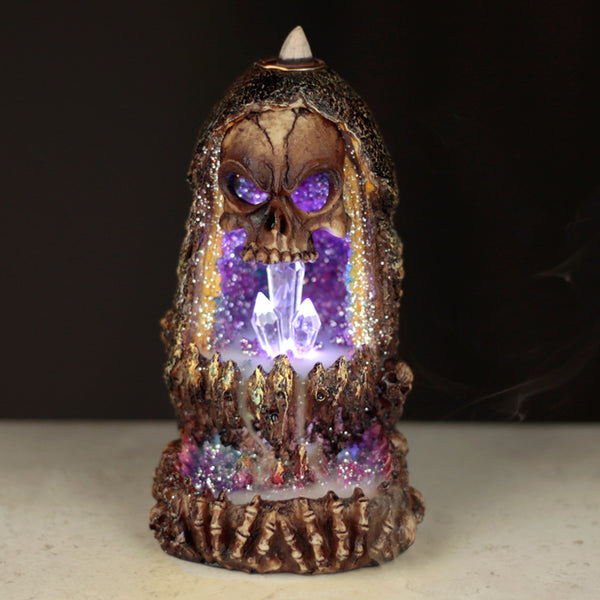 Fantasy LED Backflow Incense Burner - Crystal Skull BACK08 by Puckator