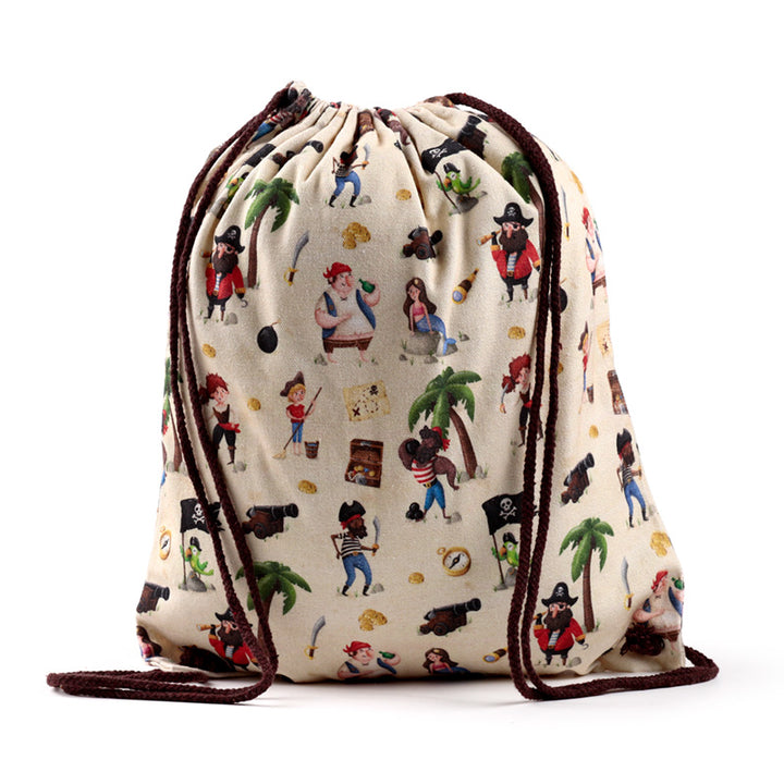 Handy Drawstring Canvas Bag - Jolly Rogers Pirate BAG214 by Puckator