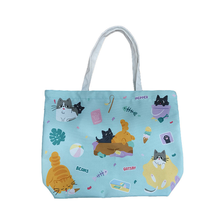 Polyester Beach Bag - Beans & Co Cats BBAG06-0