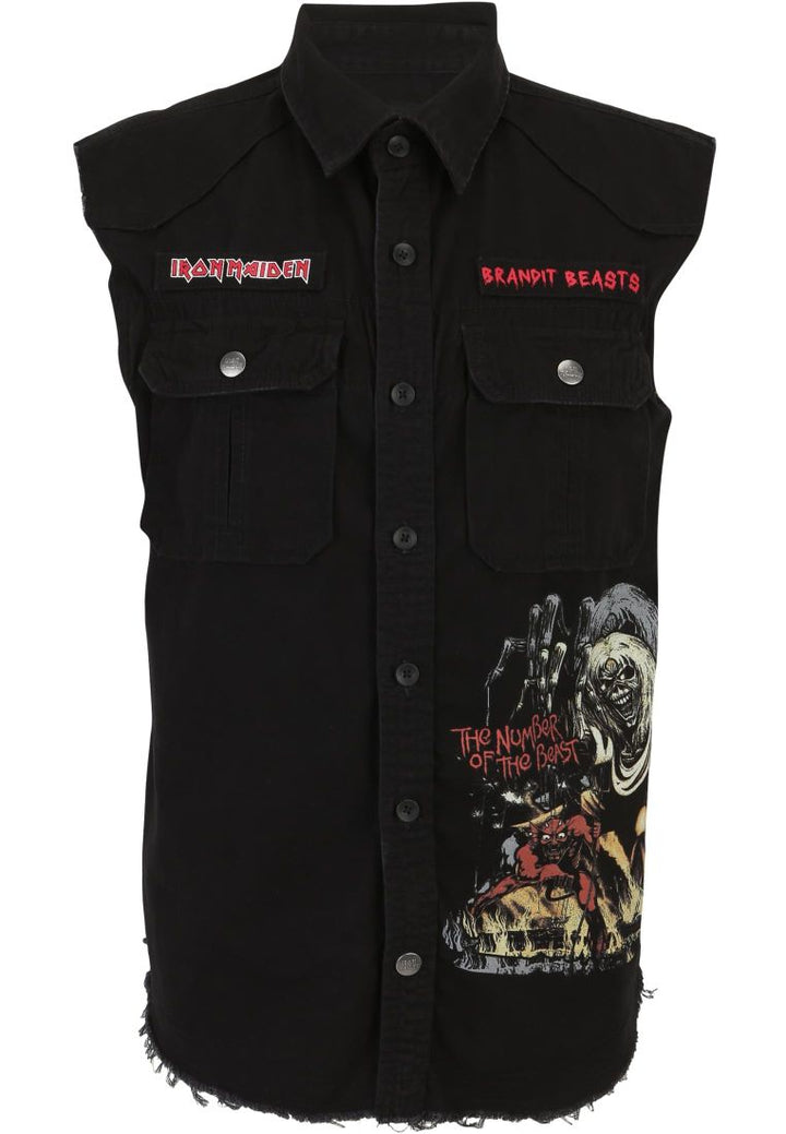 Iron Maiden Vintage Shirt sleeveless NOTB by Brandit Beasts