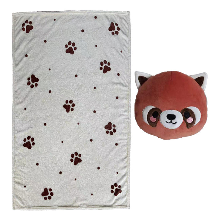 2-in-1 Blankeazzz Plush Toy & Travel Blanket - Adoramals Ru the Red Panda BLK04-0