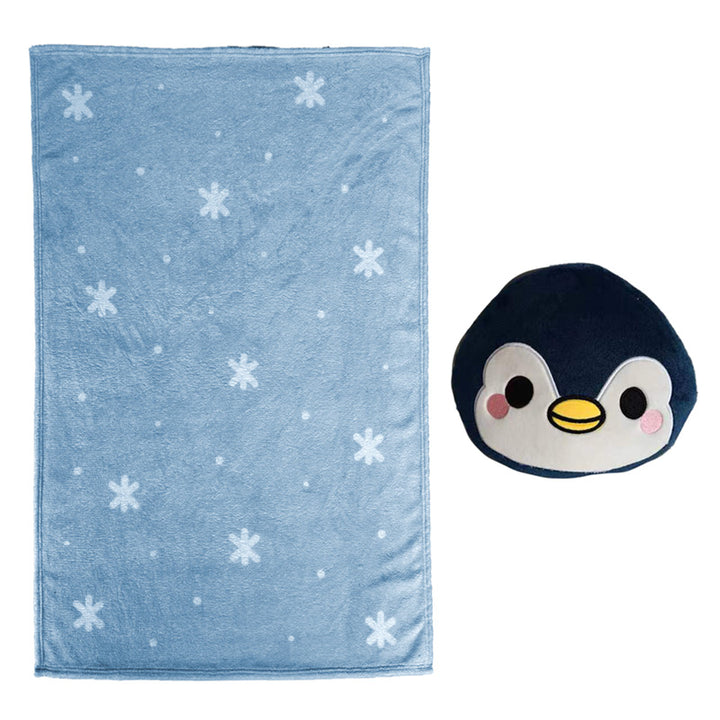 2-in-1 Blankeazzz Plush Toy & Travel Blanket - Adoramals Nico the Penguin BLK05-0