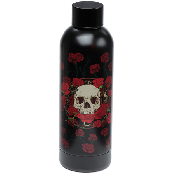 Reusable Stainless Steel Insulated Drinks Bottle 530ml - Skulls & Roses BOT177-0