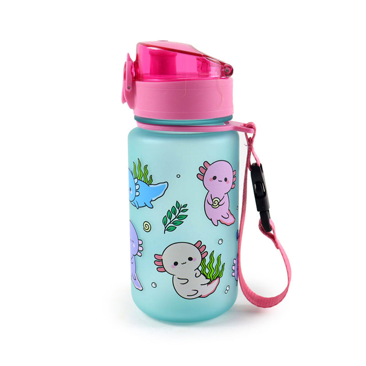 350ml Shatterproof Pop Top Children's Water Bottle - Adoramals Axolotl BOT354-0