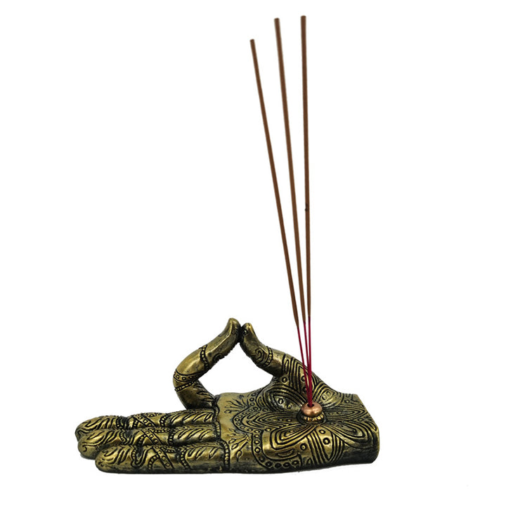 Ashcatcher Incense Stick Burner - Henna Buddha Hand BUD387-0