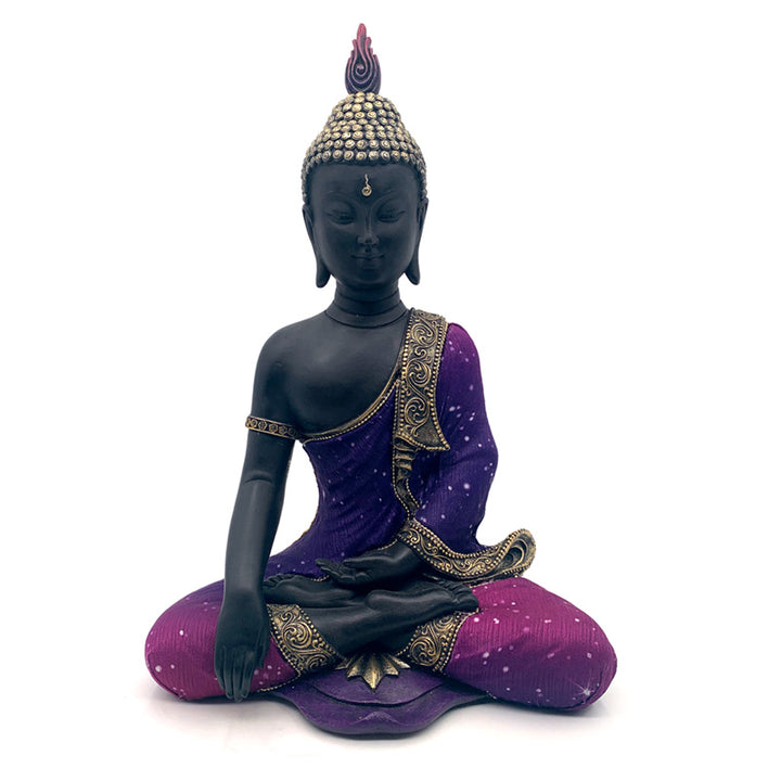 Decorative Thai Buddha Figurine - Purple & Black Dream Meditation BUD389 by Puckator