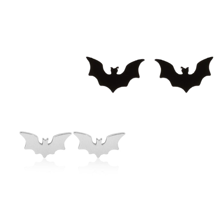 Bat Stainless Steel Stud Earrings by Darkstorm