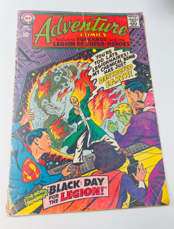 DC - Adventure Comics Issue 363 Superboy Silver Age Comic (1967) 5.0 Grade