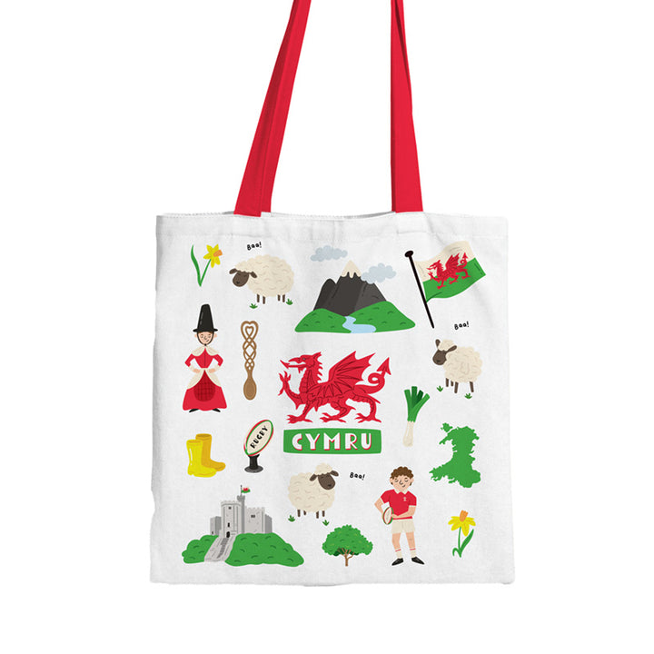 Tote Shopping Bag - Welsh Dragon Wales (Cymru) CBAG127-0