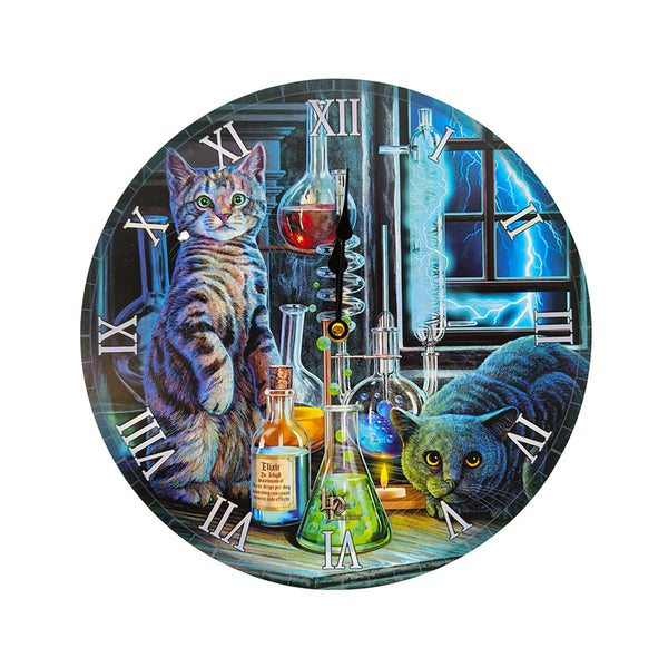 Wall Clock - Lisa Parker Jekyll and Hyde Cats CLCK39-0