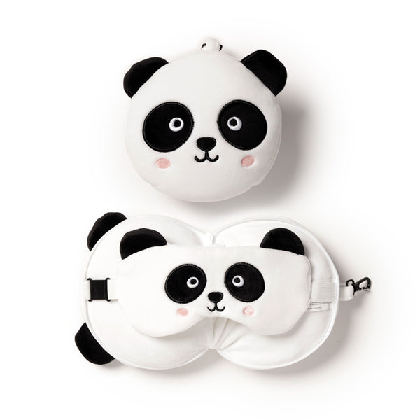 Relaxeazzz Travel Pillow & Eye Mask - Panda CUSH250-0