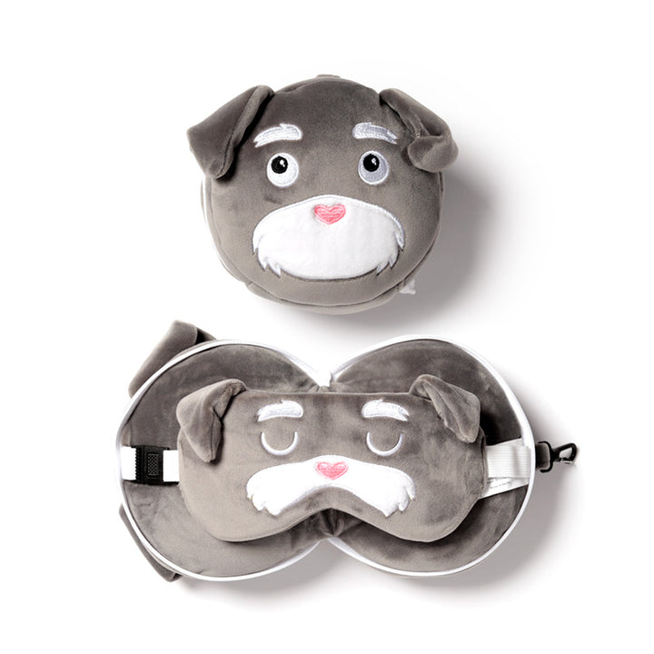 Relaxeazzz Travel Pillow & Eye Mask - Dog Squad CUSH255-0