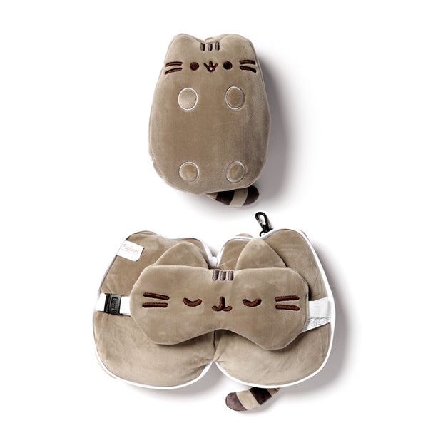 Relaxeazzz Pusheen Cat Shaped Travel Pillow & Eye Mask CUSH289 by Puckator