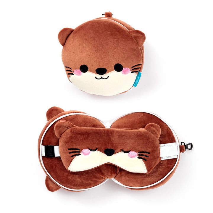 Relaxeazzz Travel Pillow & Eye Mask - Henry the Otter CUSH347-0