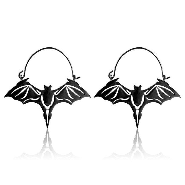 Chiroptera Bat Hoop Earrings by Darkstorm