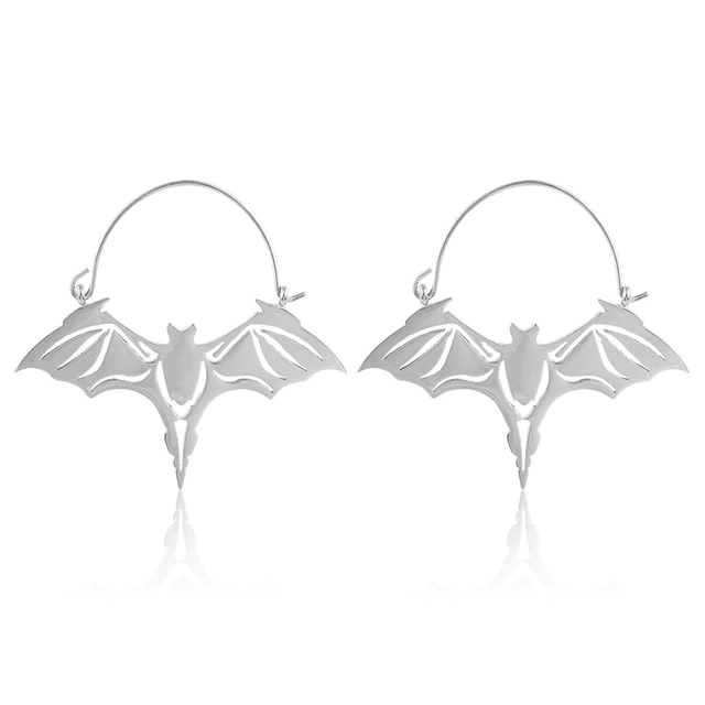 Chiroptera Bat Hoop Earrings by Darkstorm