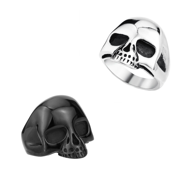 Crypt Statement Skull Stainless Steel Ring-0