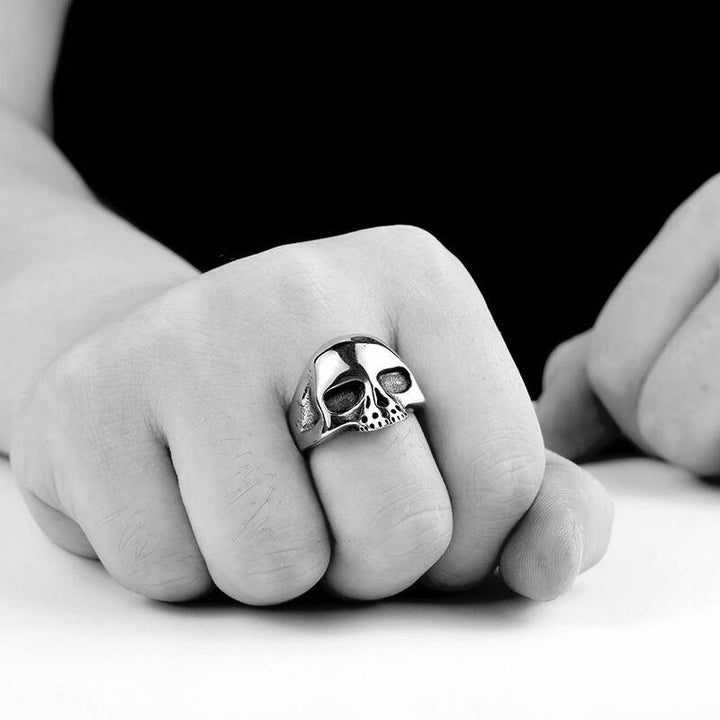 Crypt Statement Skull Stainless Steel Ring by Darkstorm