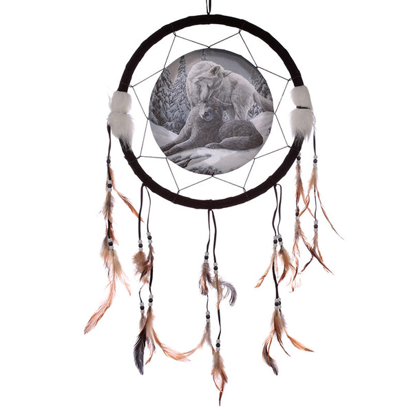 Dreamcatcher (Medium) - Lisa Parker Snow Kisses Wolf DCPB02B-0