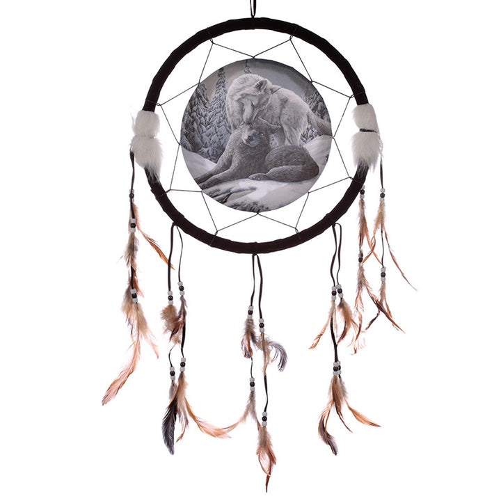 Dreamcatcher (Medium) - Lisa Parker Snow Kisses Wolf DCPB02B by Puckator