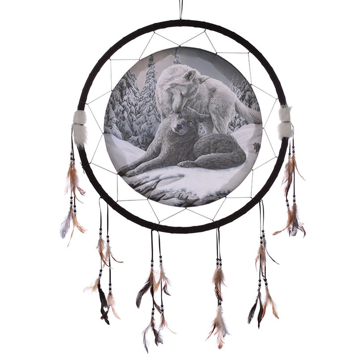 Dreamcatcher (Large) - Lisa Parker Snow Kisses Wolf DCPB04B-0