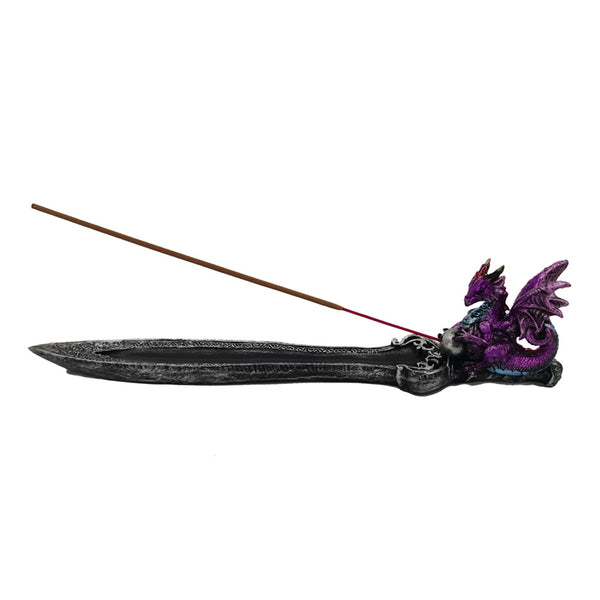 Dark Legends Dragon incense Burner - Mini Amethyst Dragon DRG581-0