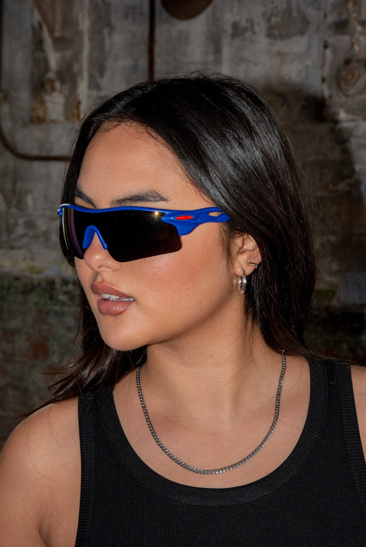 Sports Sunglasses in Royal Blue with UV400 Protection by Dreambutdonotsleep