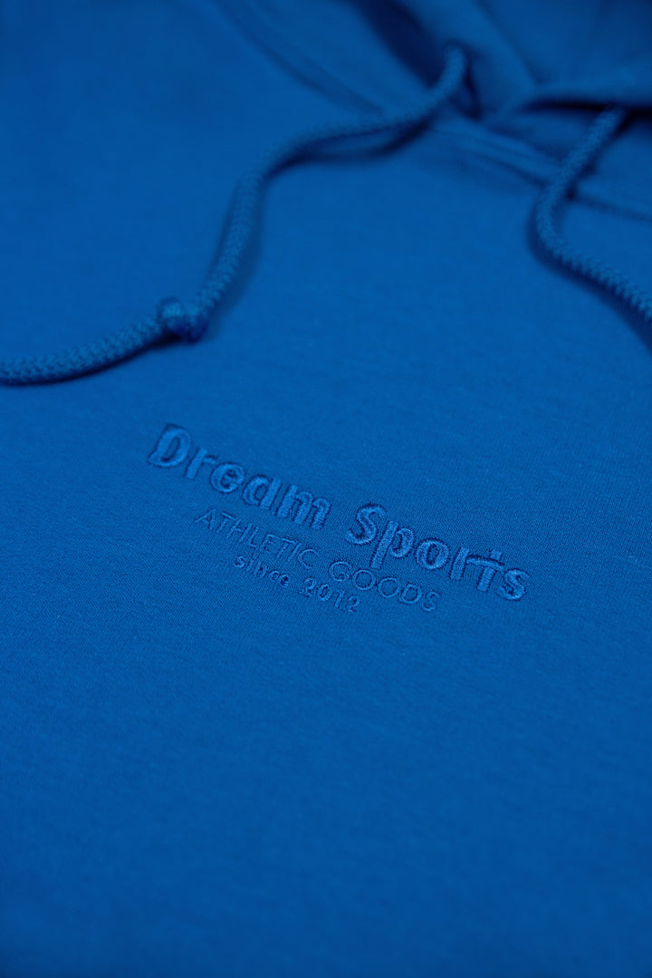 Hoodie in Royal Blue with Dream Sports Tonal Logo Embroidery by Dreambutdonotsleep