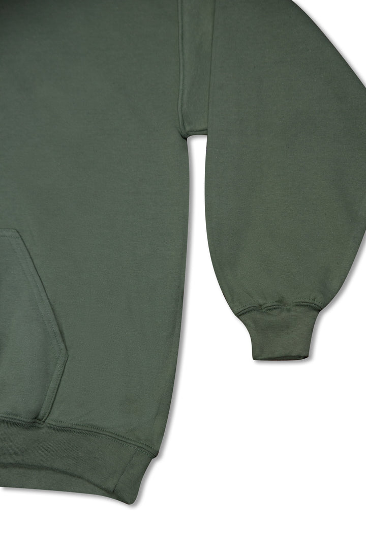 Hoodie in Military Green with Dream Sports Tonal Logo Embroidery by Dreambutdonotsleep