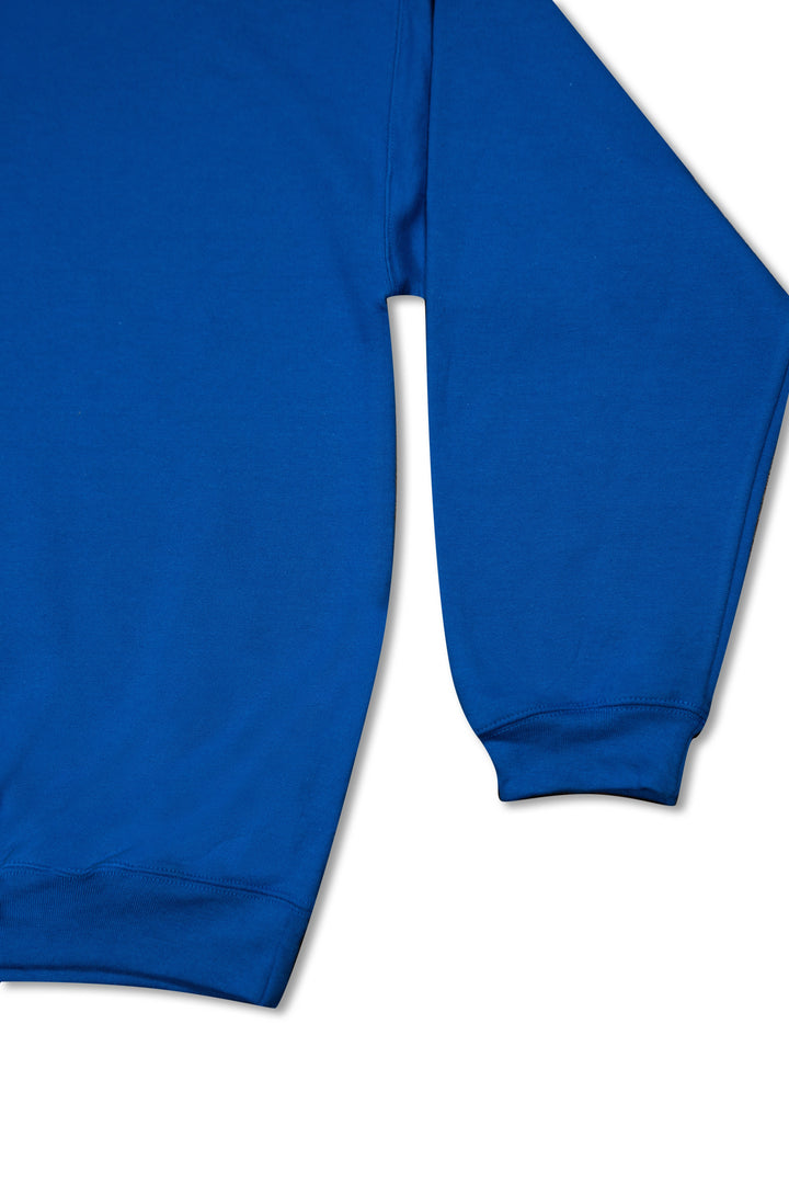 1/4 Zip Sweatshirt in Royal Blue with Dream Sports Tonal Logo Embroidery by Dreambutdonotsleep