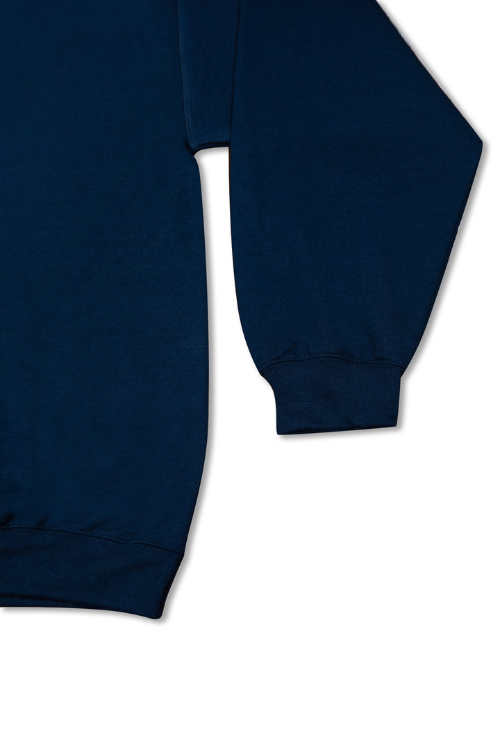 1/4 Zip Sweatshirt in Navy with Dream Sports Tonal Logo Embroidery by Dreambutdonotsleep