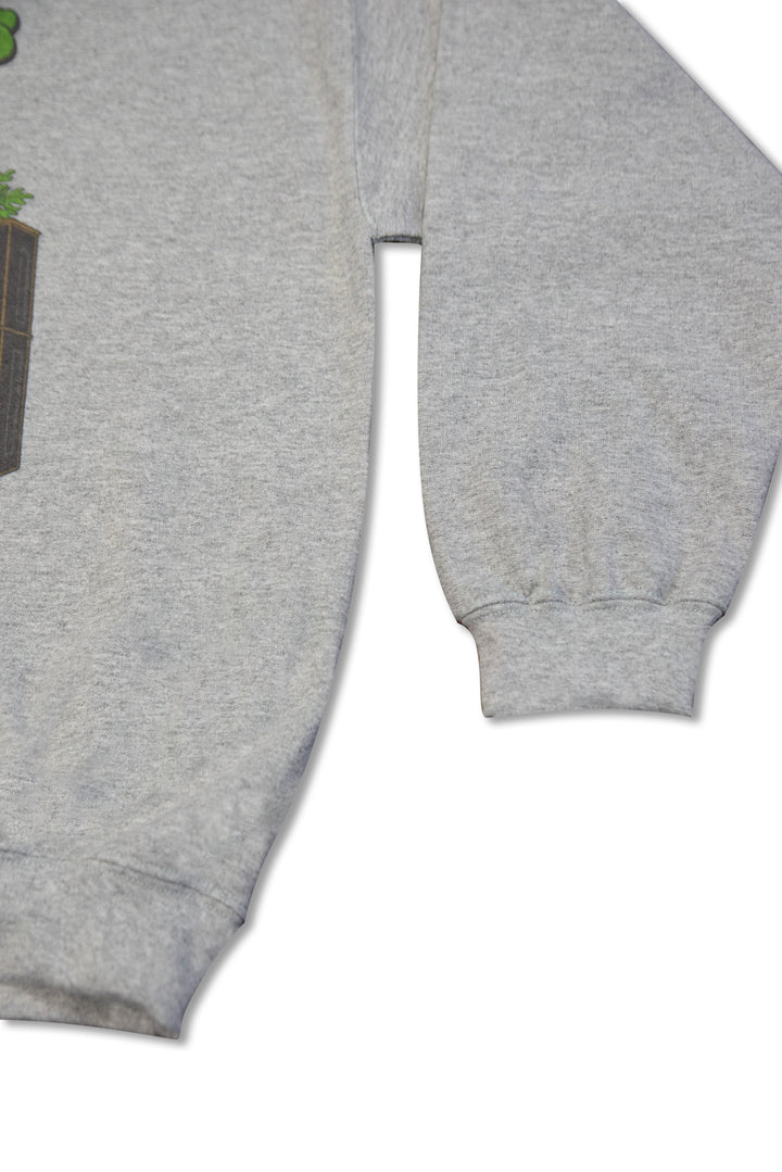 Sweatshirt in Heather Grey with Jungle Rhythms Concrete Dreams Print by Dreambutdonotsleep