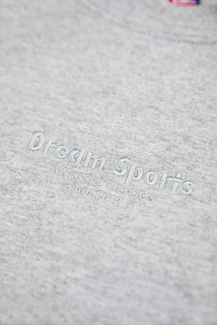 Sweatshirt in Heather Grey Dream Sports Tonal Embroidery by Dreambutdonotsleep