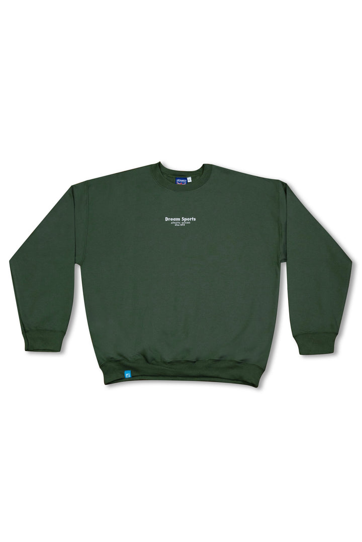 Sweatshirt in Military Green with Dream Sports Logo Embroidery by Dreambutdonotsleep