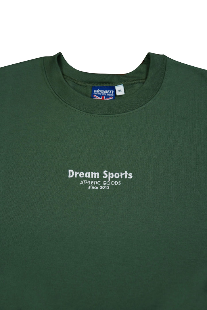 Sweatshirt in Military Green with Dream Sports Logo Embroidery by Dreambutdonotsleep