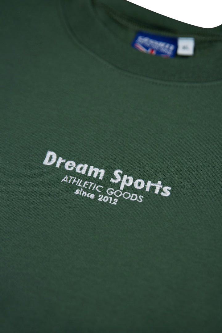 Sweatshirt in Military Green with Dream Sports Logo Embroidery by Dreambutdonotsleep