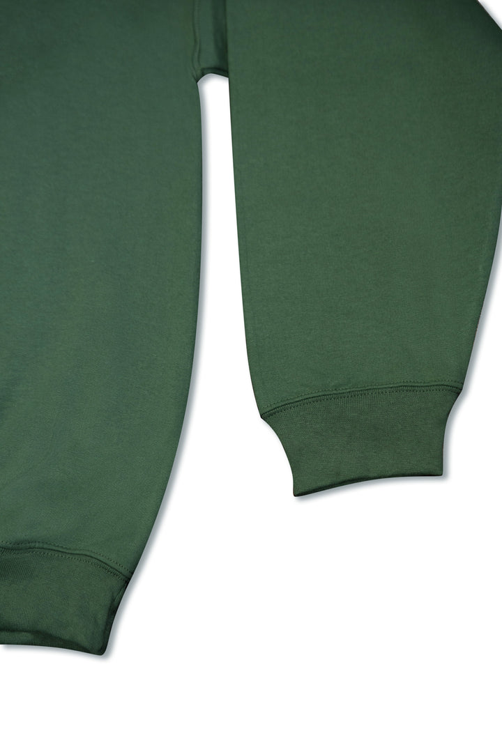 Sweatshirt in Military Green with Dream Sports Logo Embroidery by Dreambutdonotsleep