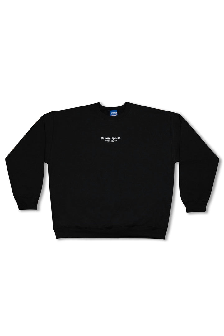 Sweatshirt in Black with Dream Sports Logo Embroidery by Dreambutdonotsleep